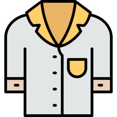 Ceket simgesi, vektör illüstrasyonu