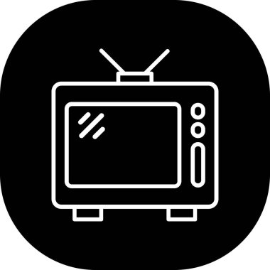 Televizyon. Web simgesi basit illüstrasyon