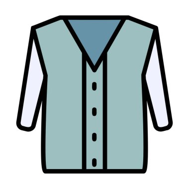 Ceket. Web simgesi basit illüstrasyon