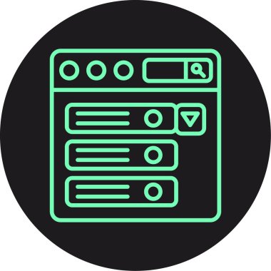 Benzersiz Radyo Vektör Satırı Simgesi