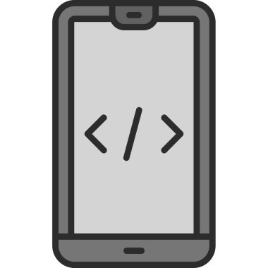 cep telefonu simgesi. Web için cep telefonu vektör simgelerinin basit çizimi