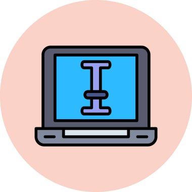 Bilgisayar. Web simgesi basit illüstrasyon