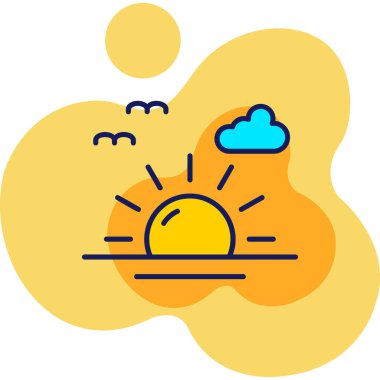 Hava durumu. Web simgesi basit illüstrasyon