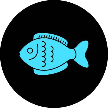 balık simgesi vektör illüstrasyonu