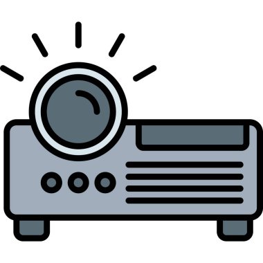 CCTV kamera simgesi, vektör illüstrasyonu