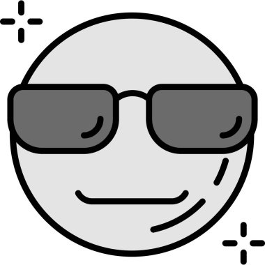 Harika Emoji. Basit illüstrasyon