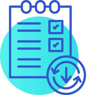 Kontrol listesi simgesi vektör illüstrasyonu