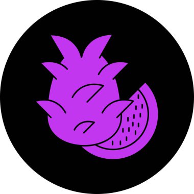 vektör simgesi, ejderha meyvesi, vektör illüstrasyonu