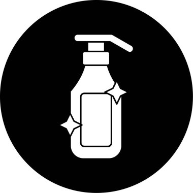 Sprey şişe simgesi, basit siyah stil.