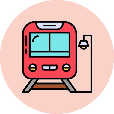 Metro mu? Web simgesi basit illüstrasyon