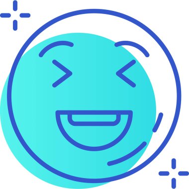 Mutlu emoji. Basit illüstrasyon