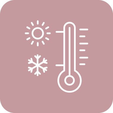 termometre simgesi vektör illüstrasyonu