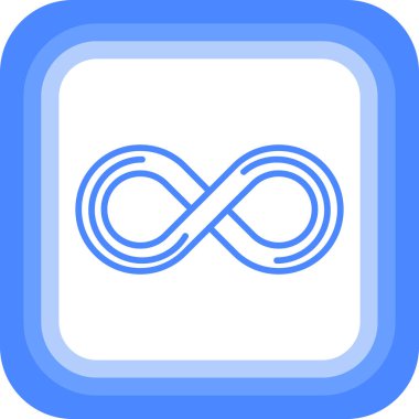 Sonsuzluk işareti web simgesi, basit vektör illüstrasyonu