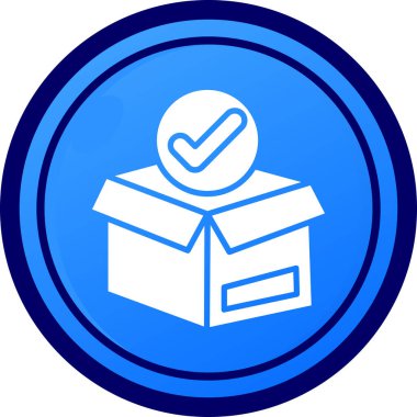 Kutu. Web simgesi basit illüstrasyon