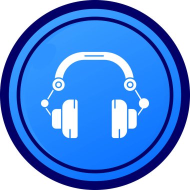 Kulaklık simgesinin vektör illüstrasyonu, güzel konsept ögesi