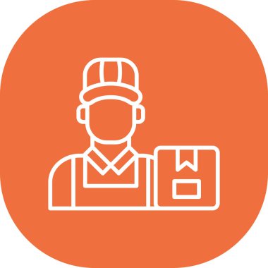 Teslimat. Web simgesi basit illüstrasyon