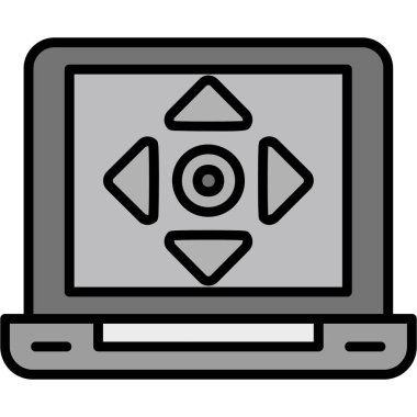 kaydırma simgesi, vektör illüstrasyonu basit tasarım