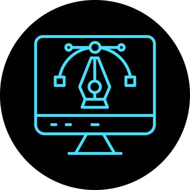 bilgisayar vektör simgesi modern basit tasarım