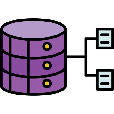 sunucu veri ağı vektör illüstrasyonu