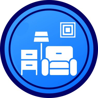 kanepe ikonu vektör illüstrasyonu