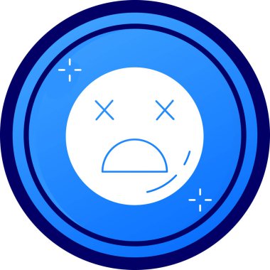 üzgün ifade simgesi. vektör çizim