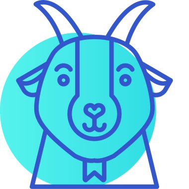 Keçi. Web simgesi basit illüstrasyon