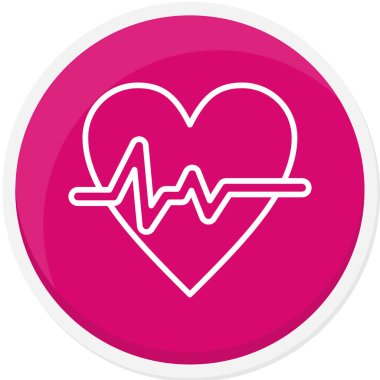 Kalp ikonu vektör illüstrasyonu