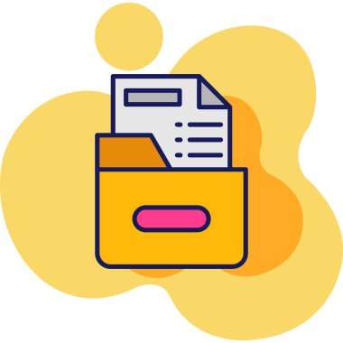 belge klasörü. Basit illüstrasyon