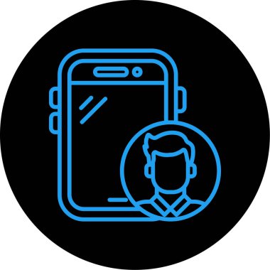 Bir insan simgesinin vektör illüstrasyonu