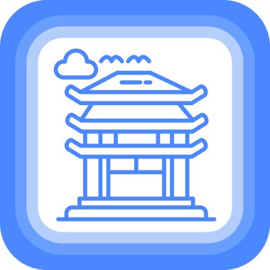 Bina ikonu. Web için vektör simgeleri oluşturmanın basit bir illüstrasyonu