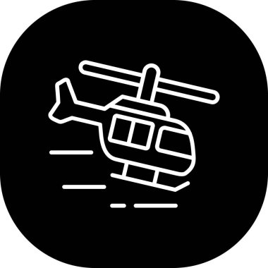 Kişisel ve ticari kullanım için vektör helikopter simgesi.