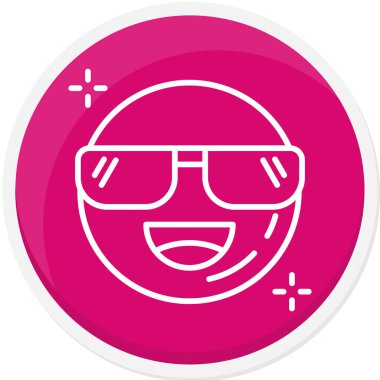 Güneş gözlüğü. Web simgesi basit illüstrasyon