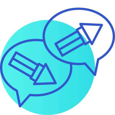 Sohbet simgesi vektör illüstrasyonu