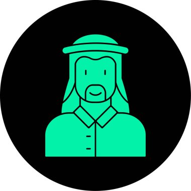 Eşsiz İsa vektör çizgisi simgesi