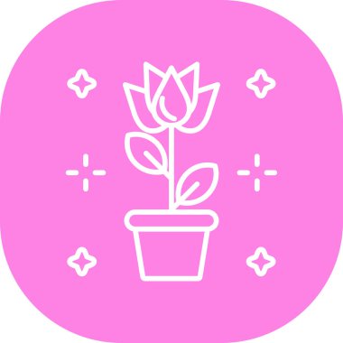 Bir bitki simgesinin vektör illüstrasyonu