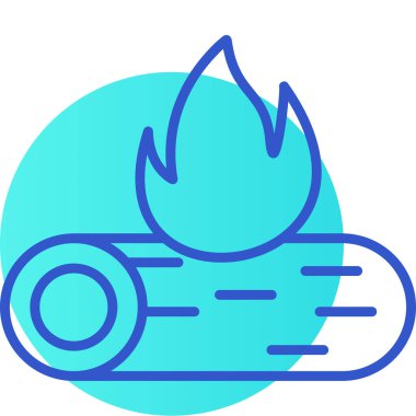 Ateş alevi simgesi ile doldurulmuş - özet biçimi