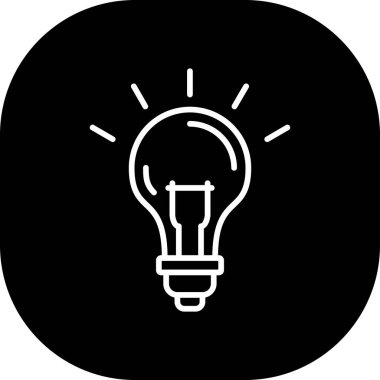 ampul vektör çizgisi simgesi dekoru