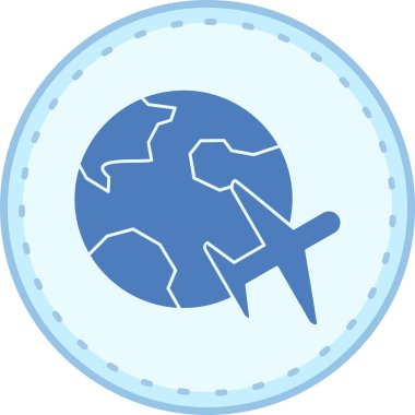 Uçak simgesinin vektör illüstrasyonu