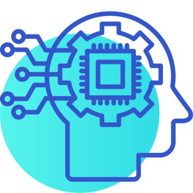 Beyin. Web simgesi basit illüstrasyon