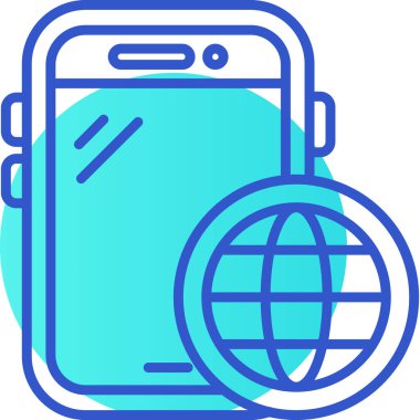 Akıllı telefon. Web simgesi basit illüstrasyon