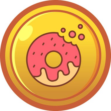 Donut simgesi, çizgi film tarzı