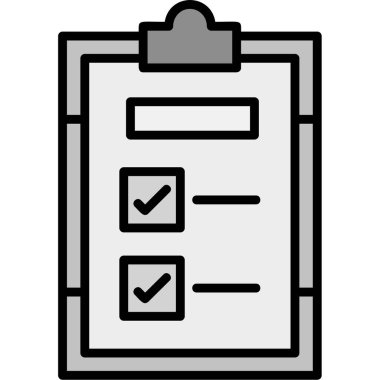 Kontrol listesi simgesi vektör illüstrasyonu