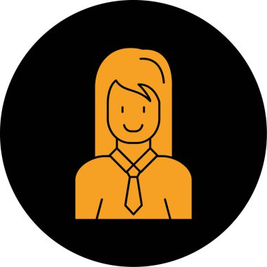 avatar kadın kullanıcı simgesi ana hat biçiminde