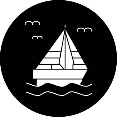 Tekne. Web simgesi basit illüstrasyon