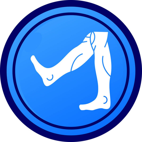 голубой вектор ноги человека