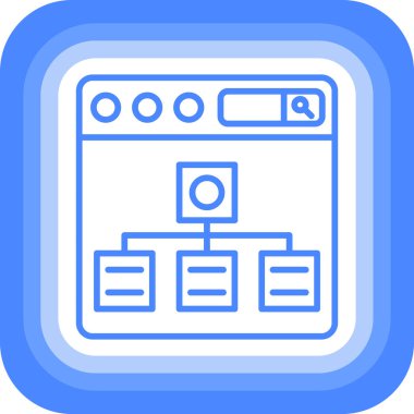 tarayıcı simgesi, vektör illüstrasyonu