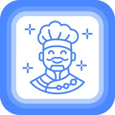 Şef Cook ikon vektör illüstrasyonu