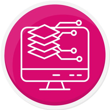 veri merkezi vektör simgesi modern basit vektör illüstrasyonu