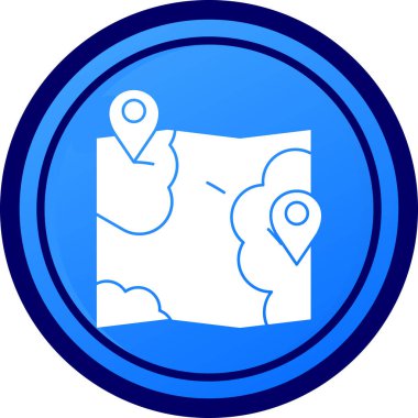 harita konumu ikon vektör illüstrasyonu