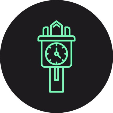 Vektör saat ico, vektör illüstrasyon